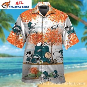 Cute Snoopy Autumn Philadelphia Eagles Hawaiian Shirt