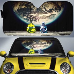 Cyberpunk Edgerunners David and Lucy Car Sunshade Custom On The Moon