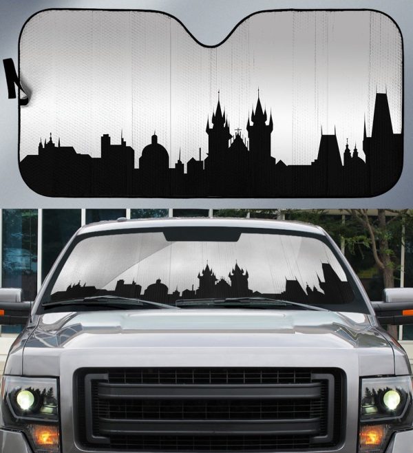 Czech Prague Skyline Car Sunshade Custom Car Accessories