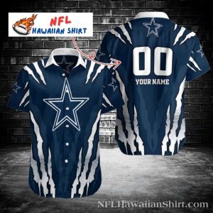 Dallas Cowboys Customizable Number And Name Camo Aloha Shirt