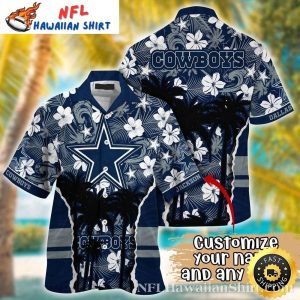 Dallas Cowboys Tropical Silhouette Button-Up Shirt