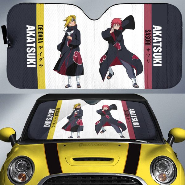 Deidara And Sasori Car Sunshade Custom Anime Car Accessories For Fans