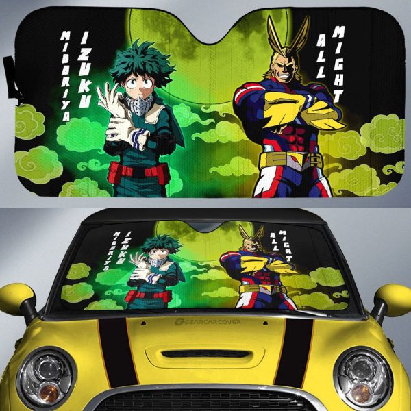 Deku And All Might Car Sunshade Custom My Hero Academia Anime Car Accessories