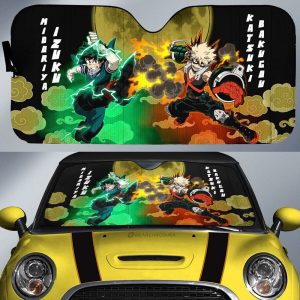 Deku And Bakugo Car Sunshade Custom Car Accessories