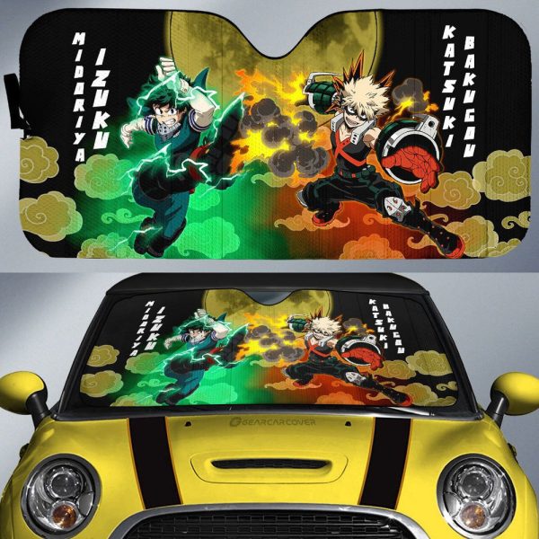 Deku And Bakugo Car Sunshade Custom Car Accessories