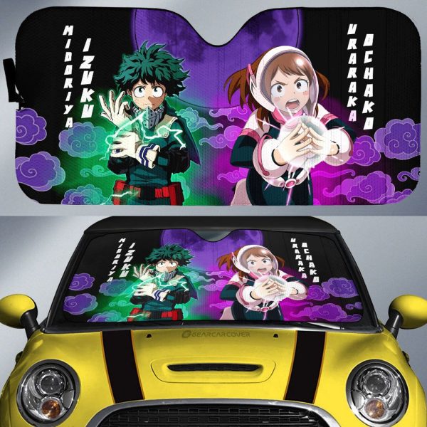 Deku And Uraraka Car Sunshade Custom Car Accessories