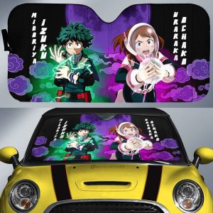 Deku And Uraraka Car Sunshade Custom My Hero Academia Anime Car Accessories