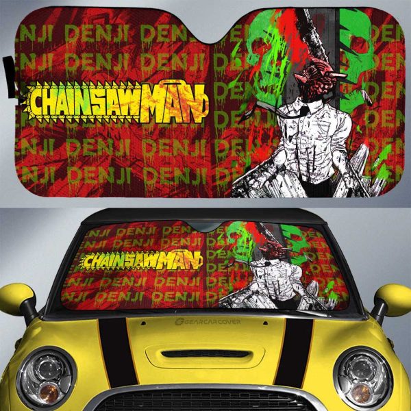 Denji Car Sunshade Custom Chainsaw Man Anime Car Interior Accessories