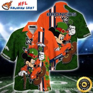 Denver Broncos Mickey Lucky Charm St. Patrick’s Aloha Shirt