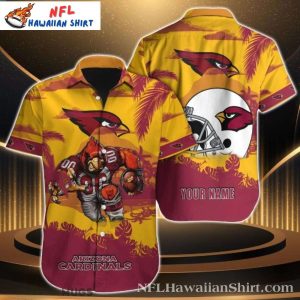 Desert Showdown – Bold Yellow Arizona Cardinals Hawaiian Aloha Shirt