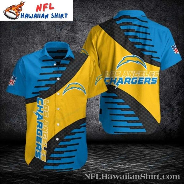 Diagonal Dash Los Angeles Chargers Customizable Hawaiian Shirt