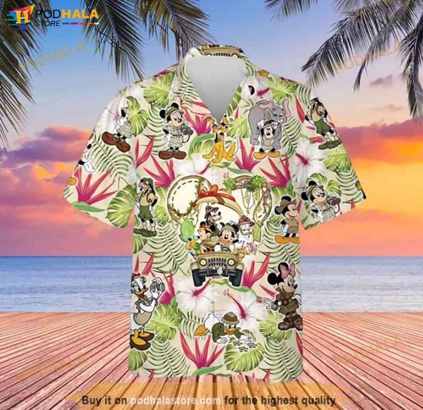 Disney Summer Mickey And Minnie Mouse Hawaiian Shirt