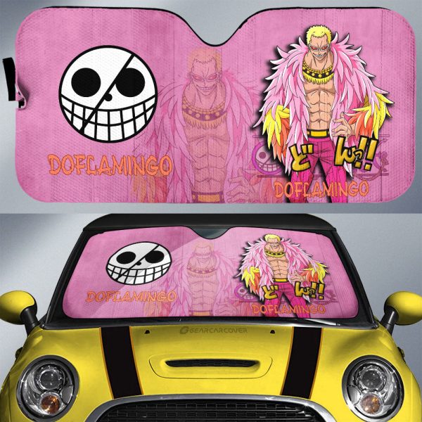 Donquixote Doflamingo Car Sunshade Custom One Piece Anime Car Accessories