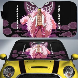 Donquixote Doflamingo Car Sunshade Custom One Piece Anime Car Accessories For Anime Fans