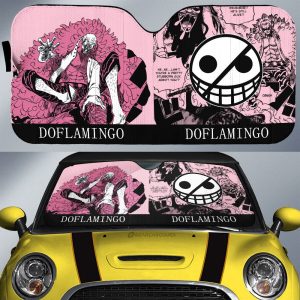 Donquixote Doflamingo Car Sunshade Custom One Piece Car Accessories Manga Style