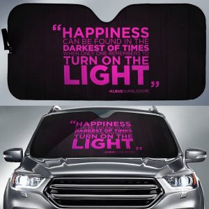 Dumbledore Saying Harry Potter Car Sunshade Pink Letters Custom Car Accessories