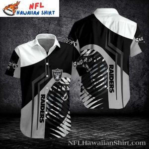 Dynamic Blitz – Las Vegas Raiders Contrast Hawaiian Shirt