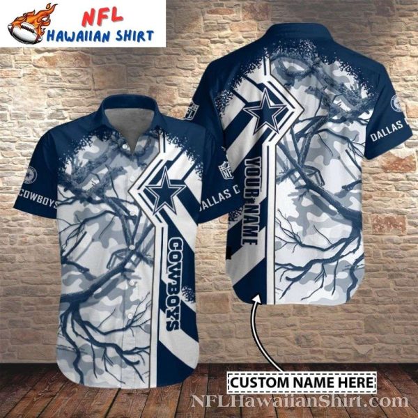 Edgy Abstract Personalized Dallas Cowboys Hawaiian Shirt