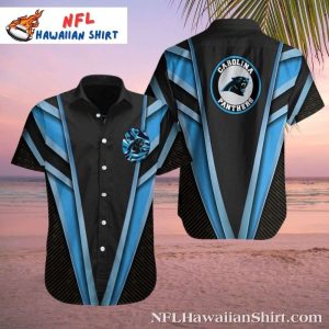 Elegant Black Stripes Carolina Panthers Hawaiian Shirt – NFL Sideline Style