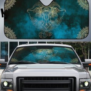 Elephant Mandala Car Sunshade Custom Car Interior Accessories