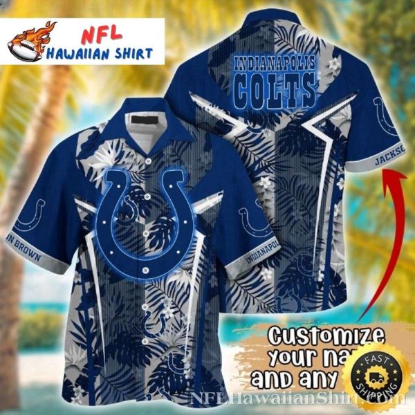 Endzone Tropics – Indianapolis Colts Jungle Monstera Personalized Hawaiian Shirt