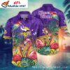 Exotic Birds And Flora Minnesota Vikings Tropical Hawaiian Shirt