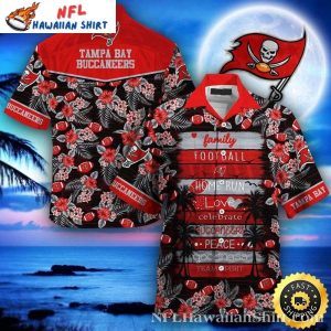 Family Buccaneers Moonlit Beach Party NFL Hawaiian Shirt