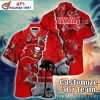 Fiery Red Tampa Bay Buccaneers Tropical Hawaiian Shirt