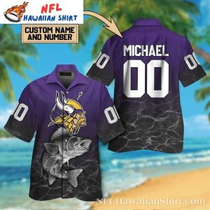 Fishing With Skol Custom Name Minnesota Vikings Hawaiian Shirt