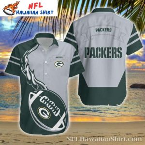 Flame Ball NFL Green Bay Packers Hawaiian Shirt Mens