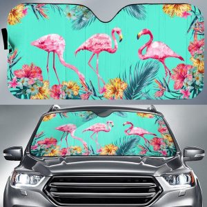 Flamingo Car Sun Shade Custom Car Accessories Gift Idea