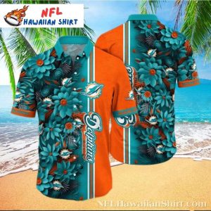 Floral Aloha Spirit Dolphins Hawaiian Shirt – Miami Game Day Style