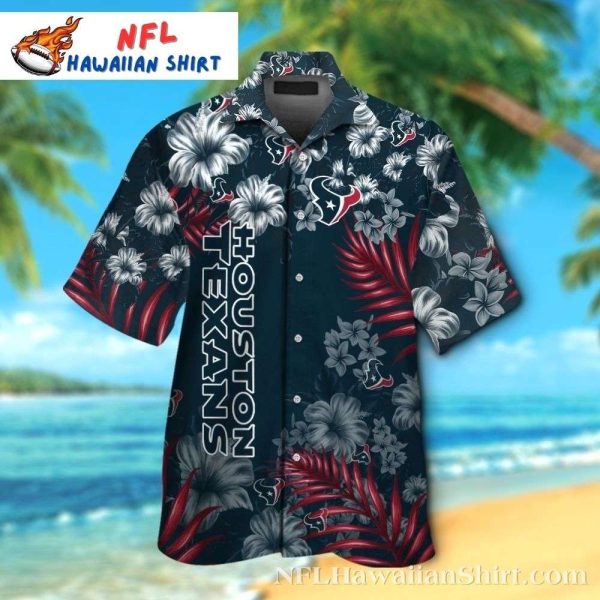 Floral Elegance Houston Texans Hawaiian Shirt