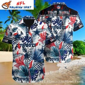 Floral Fervor Personalized Dallas Cowboys Hawaiian Shirt