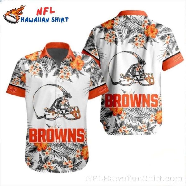 Floral Helmets And Hibiscus – Cleveland Browns Hawaiian Shirt