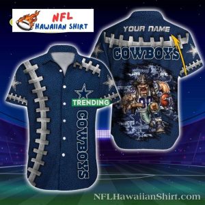 Football Lace-Up Dallas Cowboys Hawaiian Design Shirt