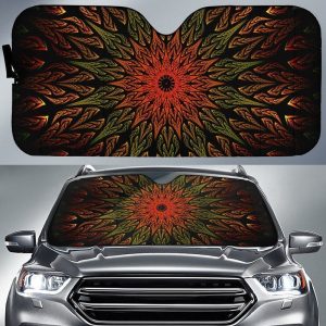 Fractal Mandala Car Sunshade Custom Car Accessories Gift Idea