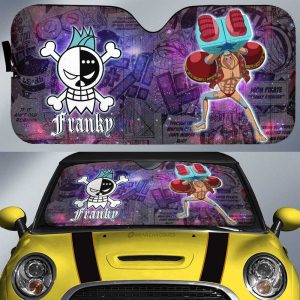 Franky Car Sunshade Custom One Piece Anime Car Accessories Manga Galaxy Style