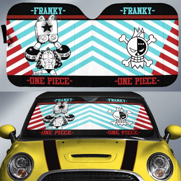 Franky Car Sunshade Custom One Piece Anime Car Accessories Mix Manga Style