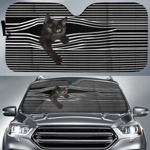 Funny Cat Car Sunshade Custom Car Accessories For Cat Lover