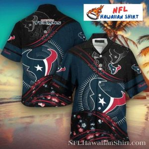 Galactic Touchdown Houston Texans Hawaiian Shirt – Cosmic Wave Patterns