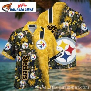 Game Day Lei – Festive Floral Pittsburgh Steelers Hawaiian Shirt