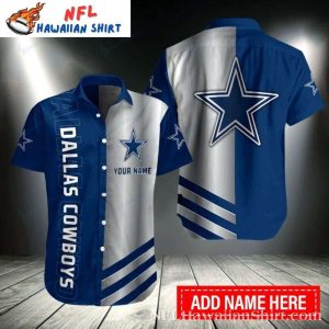 Game On Dallas Cowboys Striped Sleeve Aloha Shirt