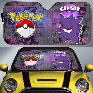 Gengar Car Sunshade Custom Anime Galaxy Manga Style