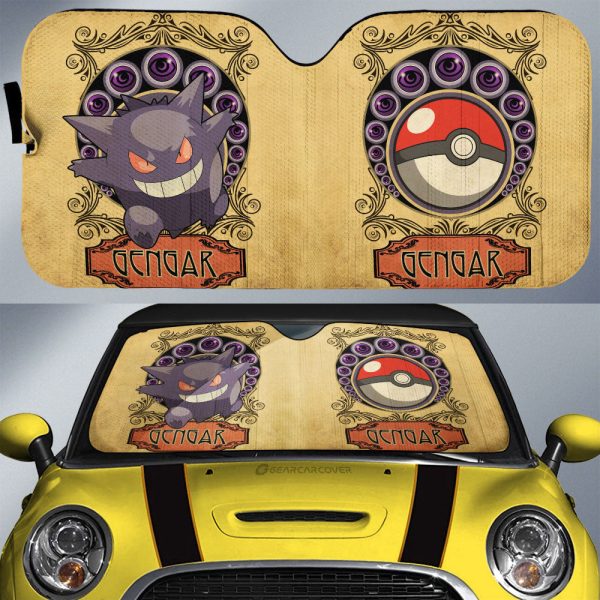 Gengar Car Sunshade Custom Car Interior Accessories