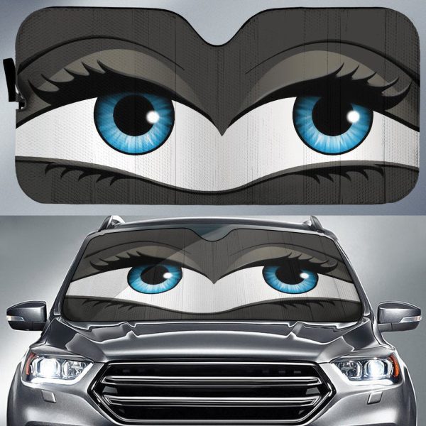 Glam Car Eyes Sun Shade Custom Gray Car Accessories