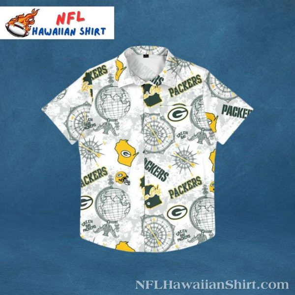 Globetrotter Fan – Green Bay Packers Hawaiian Map Shirt