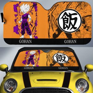 Gohan Car Sunshade Custom Dragon Ball Anime Manga Color Style