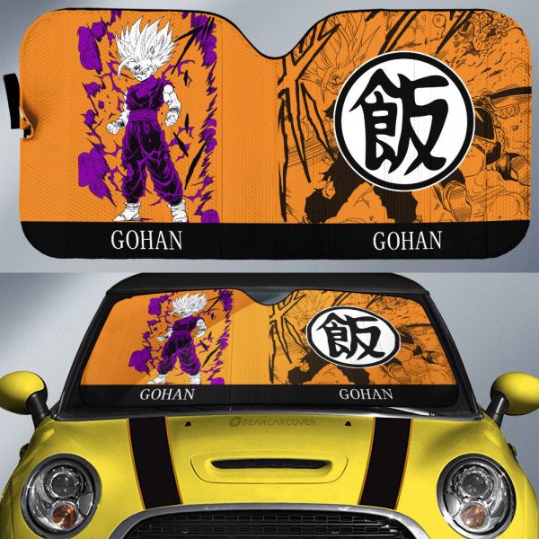 Gohan Car Sunshade Custom Dragon Ball Anime Manga Color Style