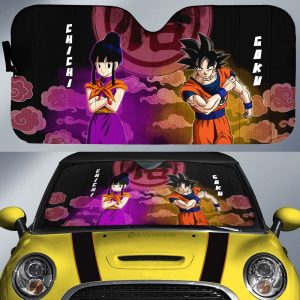 Goku And Chichi Car Sunshade Custom Dragon Ball Anime Car Accessories